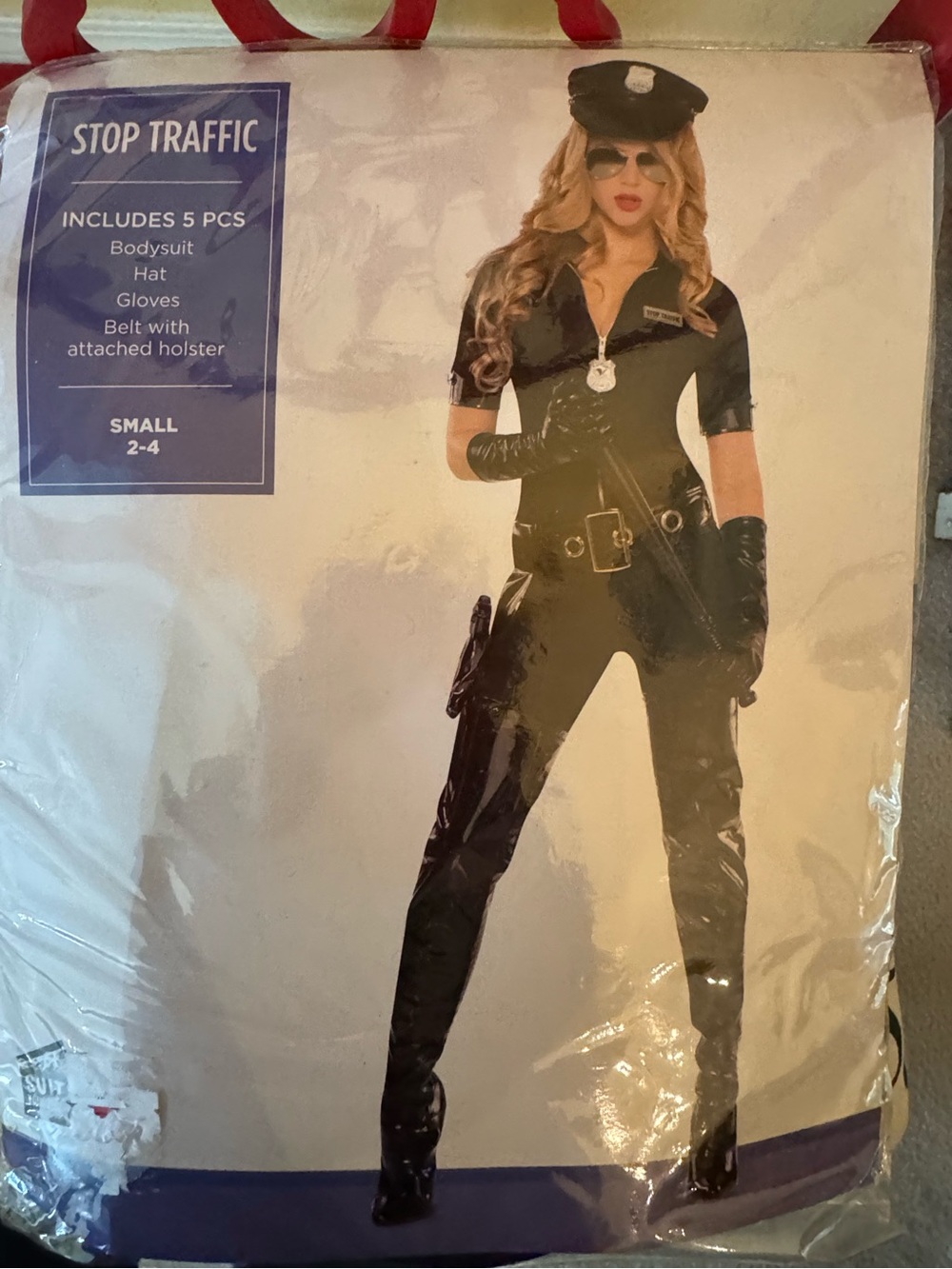 Sexy Police Officer Bodysuit Halloween Costume Size Small 2-4